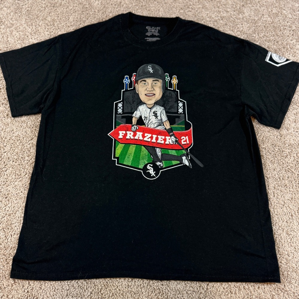 Gildan Todd Frazier White Sox T-Shirt Mens XL Black Good Graphic MLB Baseball 21